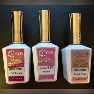 EDS Glaze Gel Polish Set - Purple, Orchid, Nude